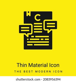 Article minimal bright yellow material icon