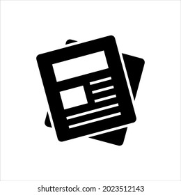 Article newspaper icon vector graphic illustration
