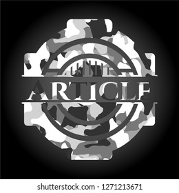 Article on grey camo pattern