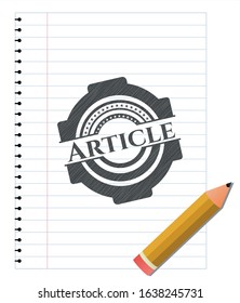 Article pencil draw. Vector Illustration. Detailed.