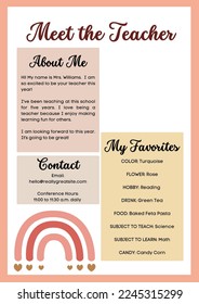 Article and personal or employee introduction sheet