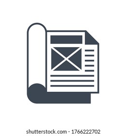 Icono de glifo vector relacionado con el artículo. Aislado en fondo blanco. Ilustración vectorial.