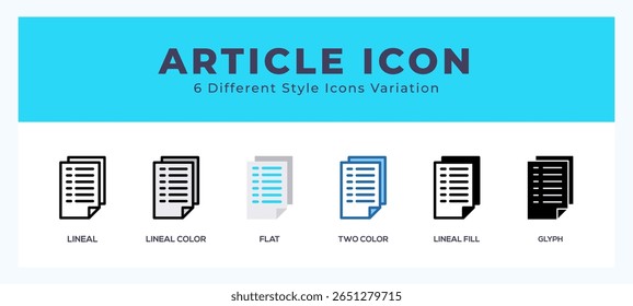 Conjunto de artigos de ícone de vetor. Para web. e aplicativo móvel