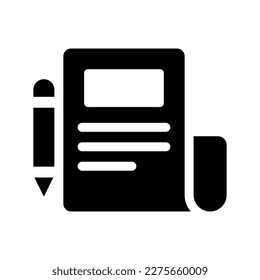 article solid icon illustration vector graphic 