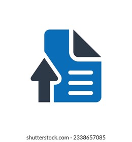 Icono azul plano de envío de artículo Isolación sobre vectores de fondo blanco Ilustración | Iconos de Seo