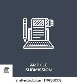 Article Submission Icon Vector. Related Vector Icon. Isolated on Black Background. Vector Illustration.