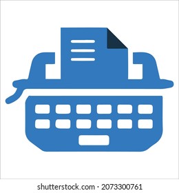 Article submission or typewriter icon