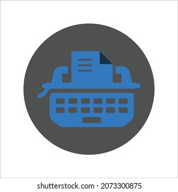 Article submission or typewriter icon