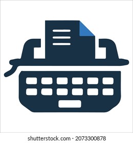Article submission or typewriter icon