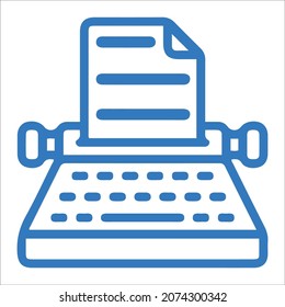 Article or typing machin icon
