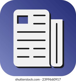 Article Vector Glyph Gradient Background Icon For Personal And Commercial Use.
