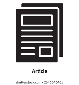 Ícone de vetor de artigo que pode facilmente modificar ou editar

