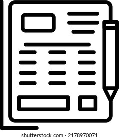 Article Vector Line Icon Design