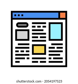 article web information color icon vector. article web information sign. isolated symbol illustration