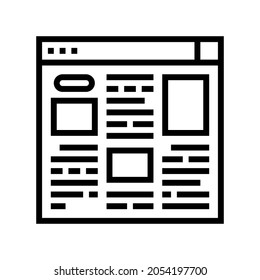 article web information line icon vector. article web information sign. isolated contour symbol black illustration