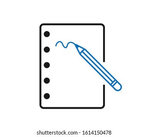 Article writing or content writing icon vector 