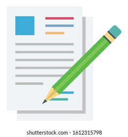 
Article writing, document Color Isolated Vector icon which can be easily modified
