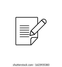 article writing icon. Element of seo and development icon with name for mobile concept and web apps. Detailed article writing icon can be used for web and mobile on white background