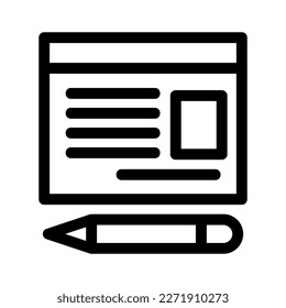 article writing icon or logo isolated sign symbol vector illustration - high quality black style vector icons