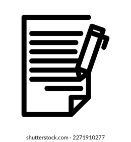 article writing icon or logo isolated sign symbol vector illustration - high quality black style vector icons