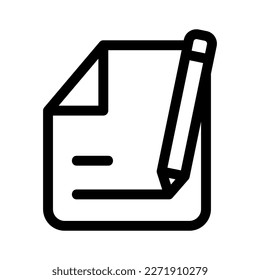 Artikel schreiben Symbol oder Logo einzeln auf Zeichen Vektorgrafik - hochwertige Vektorsymbole mit schwarzem Stil