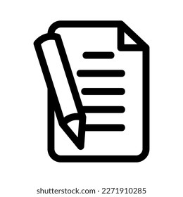 icono de escritura de artículo o logotipo símbolo de signo aislado ilustración vectorial - iconos vectoriales de estilo negro de alta calidad