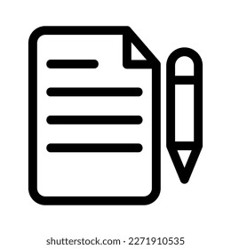 article writing icon or logo isolated sign symbol vector illustration - high quality black style vector icons