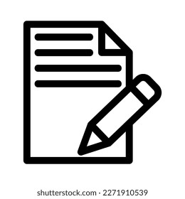 article writing icon or logo isolated sign symbol vector illustration - high quality black style vector icons