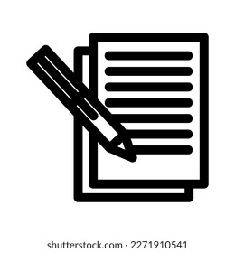 article writing icon or logo isolated sign symbol vector illustration - high quality black style vector icons