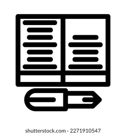article writing icon or logo isolated sign symbol vector illustration - high quality black style vector icons