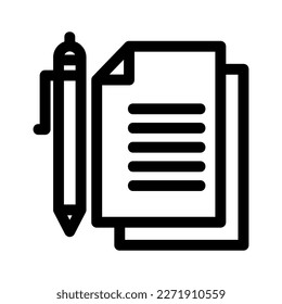 article writing icon or logo isolated sign symbol vector illustration - high quality black style vector icons