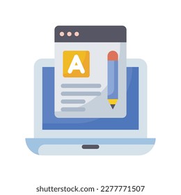 Article writing vector flat Icon Design illustration. SEO Development And Marketing Symbol on White background EPS 10 File