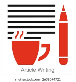 Article Writing vector icon concept design