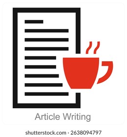 Article Writing vector icon concept design