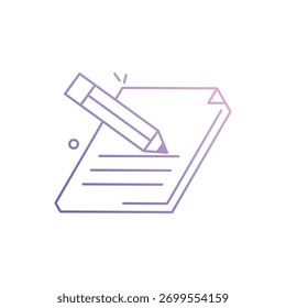 Artigo Escrevendo ícone de vetor ilustração de stock