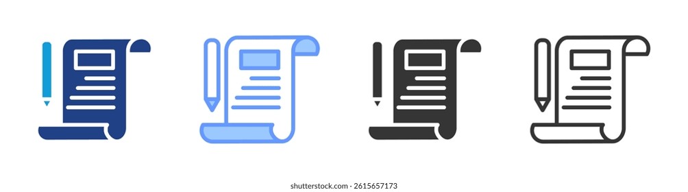 Articles icon set multiple style collection