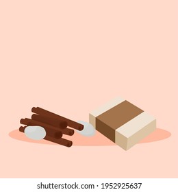 artículo spa en fondo oscuro icono de relajación - Vector