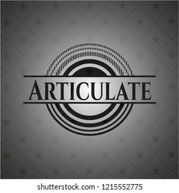 Articulate dark icon or emblem