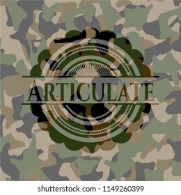 Articulate on camo texture