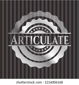 Articulate silvery badge