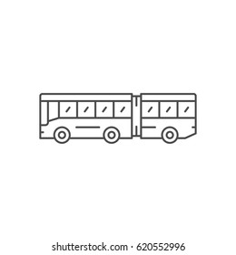 Articulated Bus Line Icon