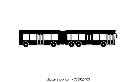 Articulated Bus Vector Silhouette