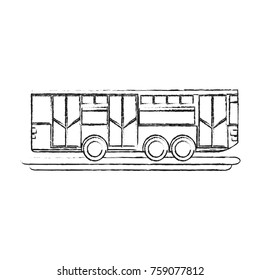 Articulated bus vehicle icon vector illustration graphic design