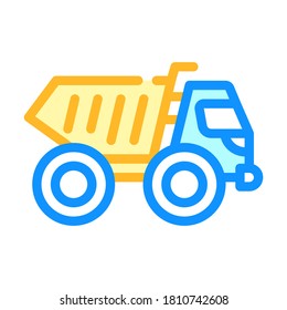 articulated dumper color icon vector. articulated dumper sign. isolated symbol illustration