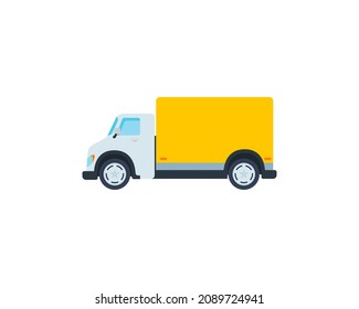 Articulated Lorry vector isolated icon. Emoji illustration. Delivery Truck vector emoticon