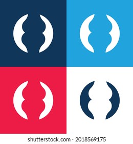 Articulation Blue And Red Four Color Minimal Icon Set