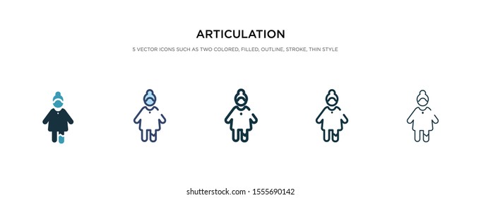 articulation icon in different style vector illustration. two colored and black articulation vector icons designed in filled, outline, line and stroke style can be used for web, mobile, ui