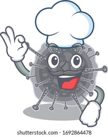 articulavirales chef cartoon design style wearing white hat