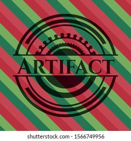 Artifact christmas colors style emblem. Vector Illustration. Detailed.