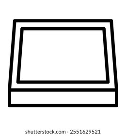 Artifact Display Case Vector Line Icon Design